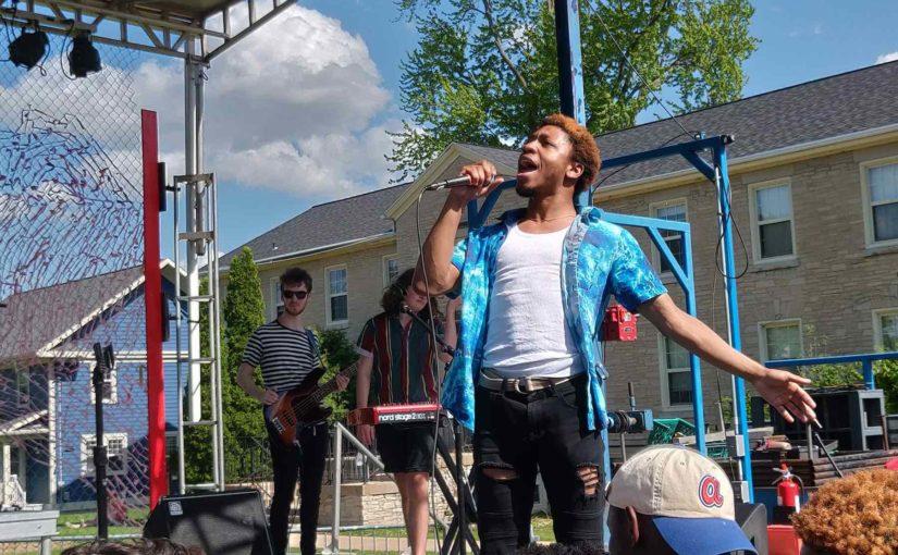 Daniel Green '21 performing at LUaroo 2019