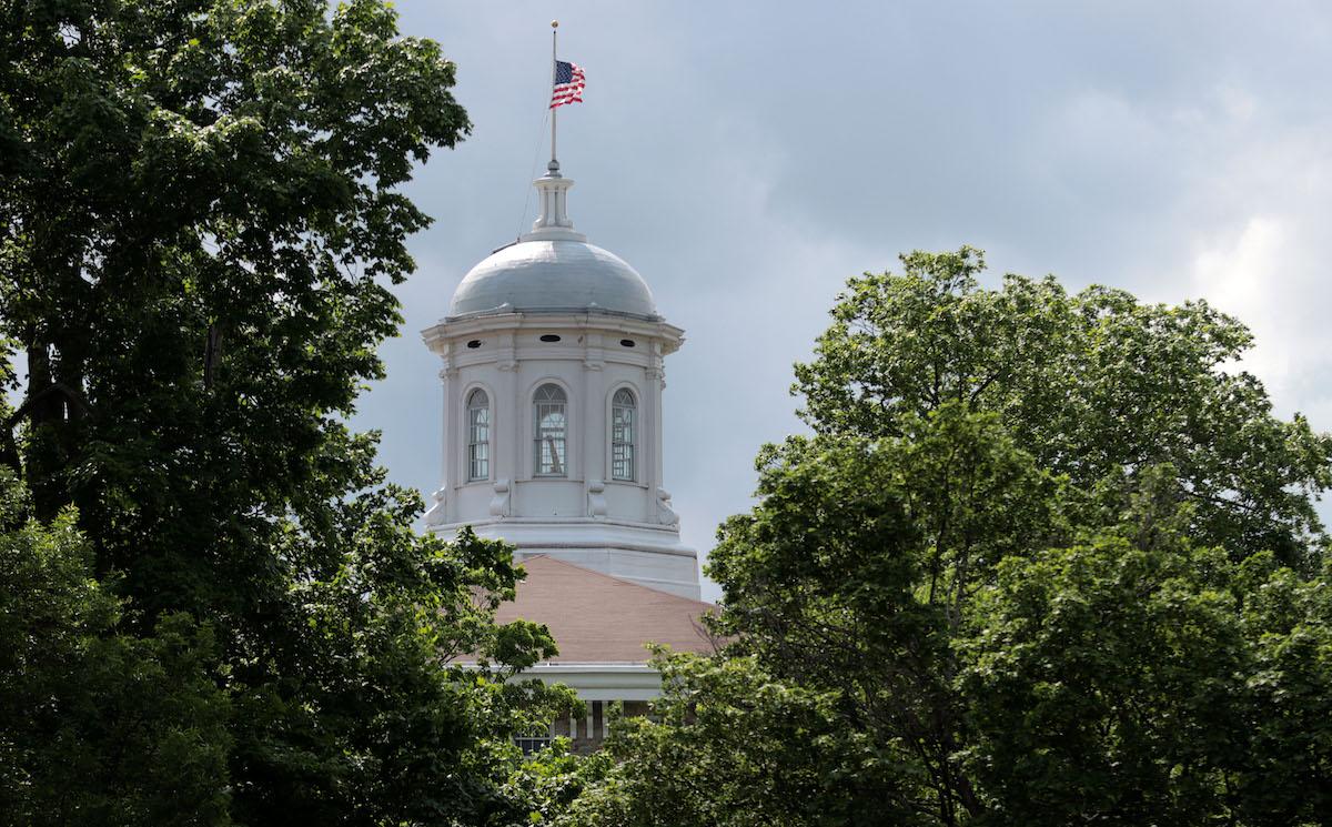 Main Hall's cupola surrounded by trees