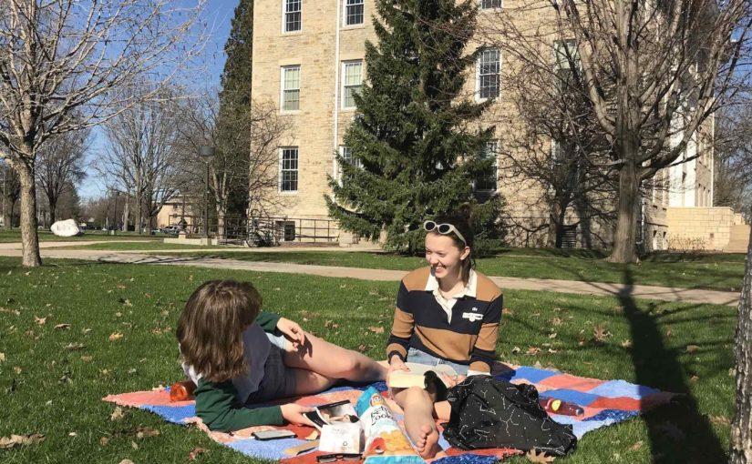 students studying