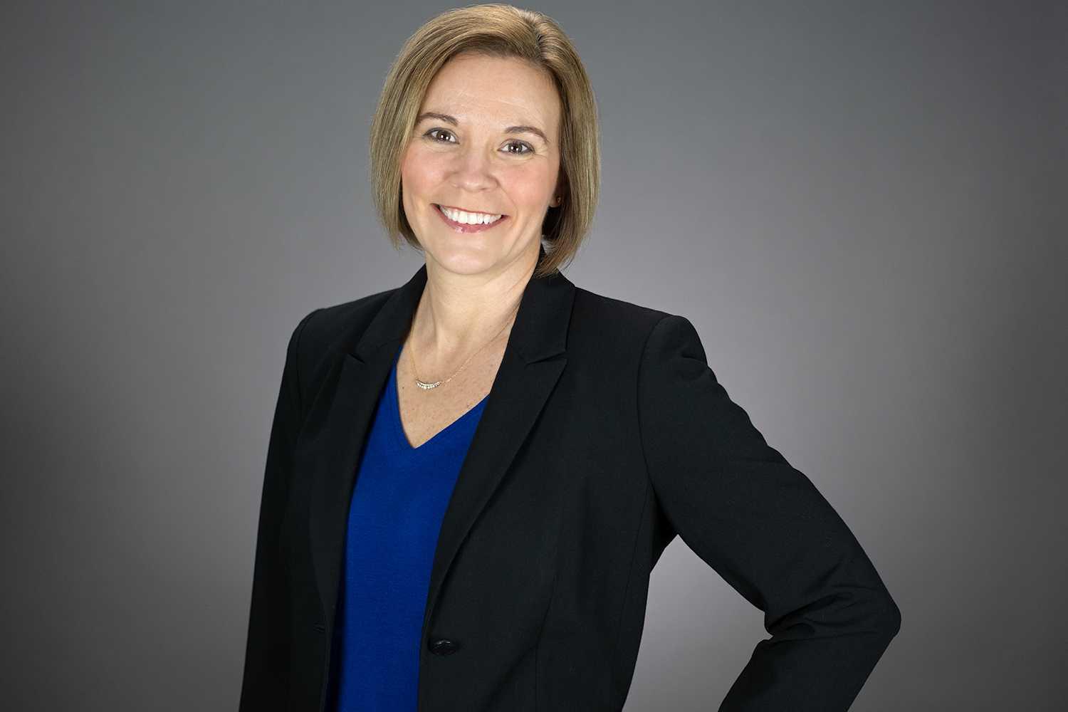 Studio portrait of Allison Vetter.
