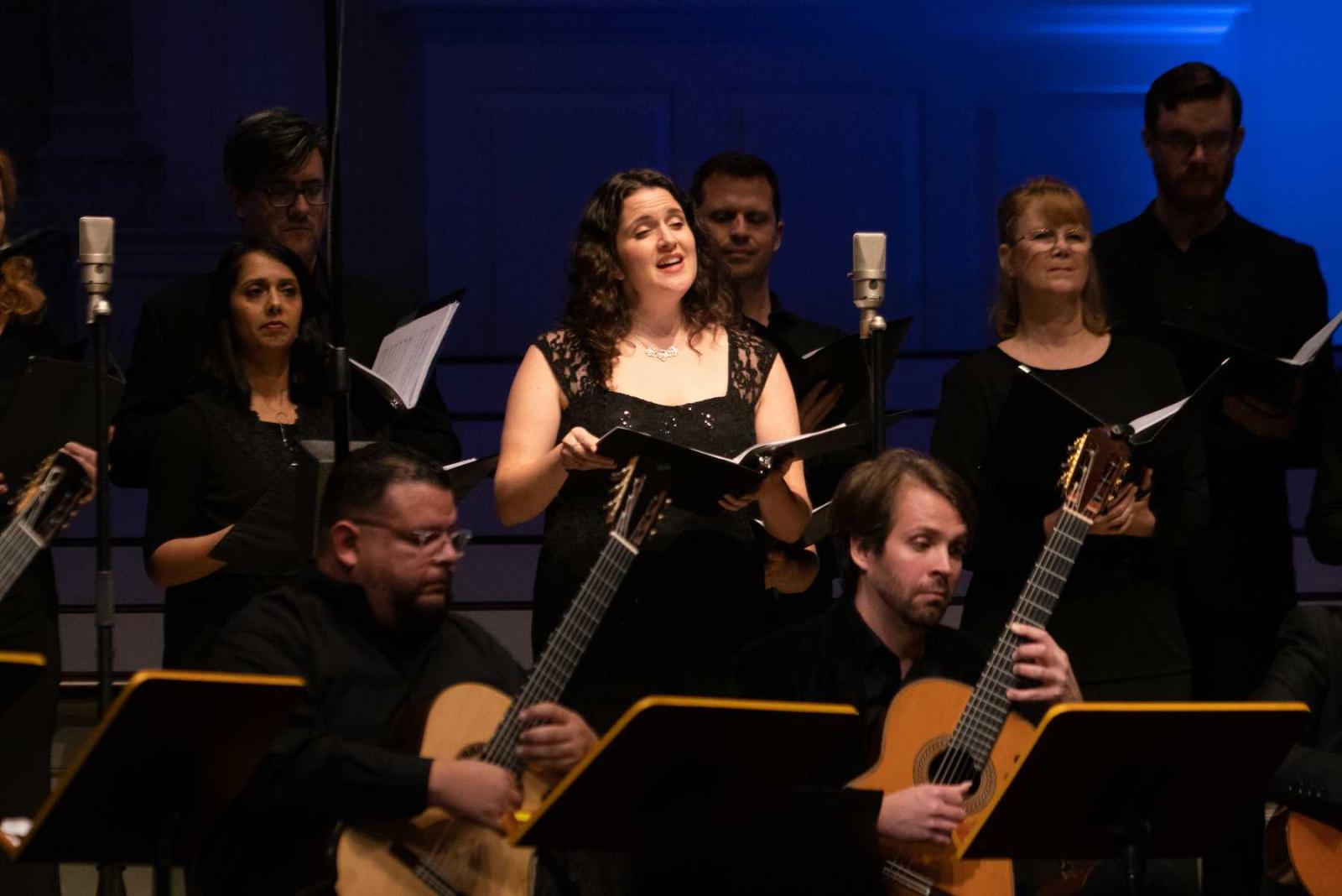 Esteli Gomez sings with the ensemble Conspirare.