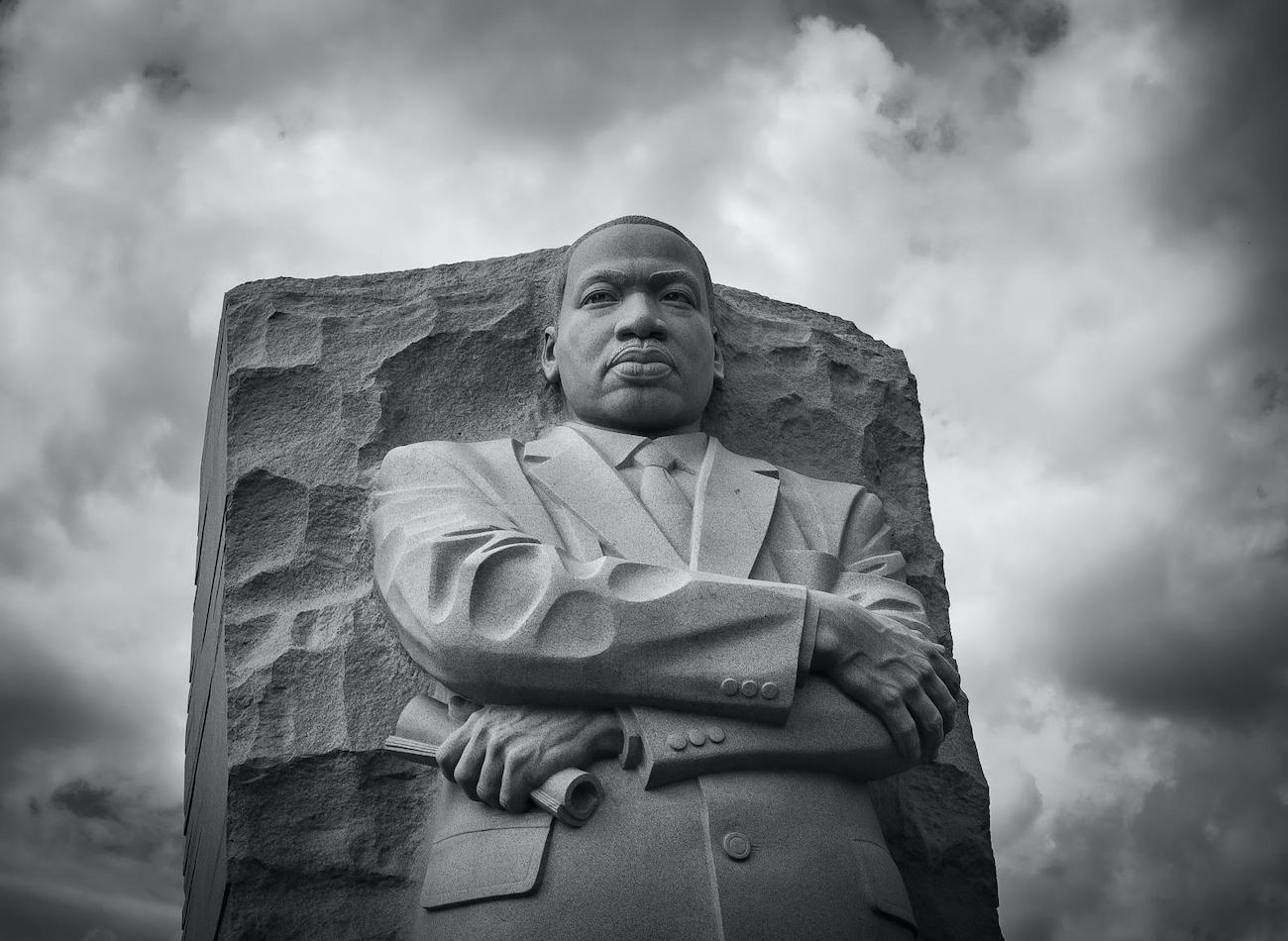 Martin Luther King Jr. Stone of Hope sculpture at MLK Memorial in Washington, D.C.