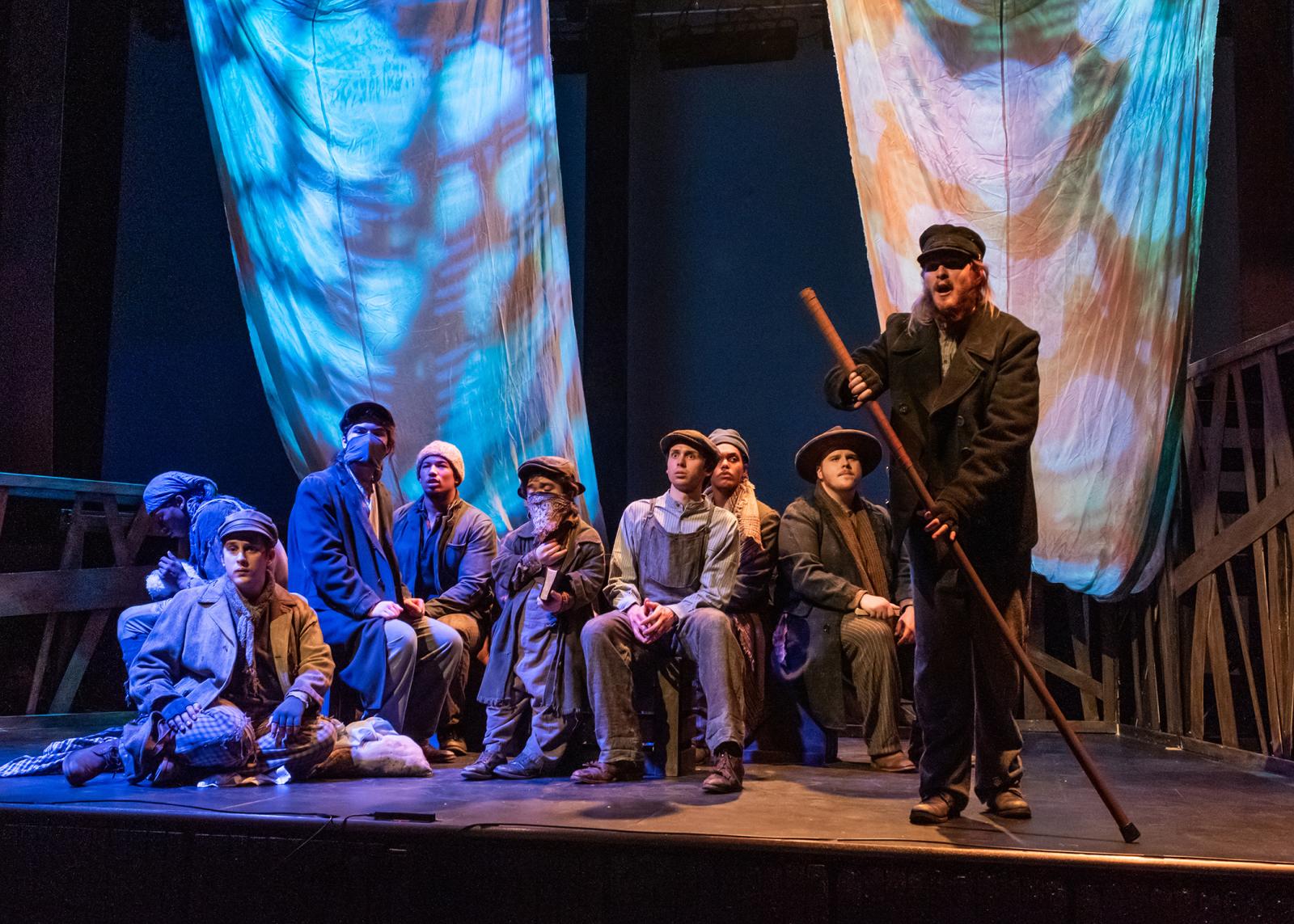 Students perform in an opera scene at Lawrence.