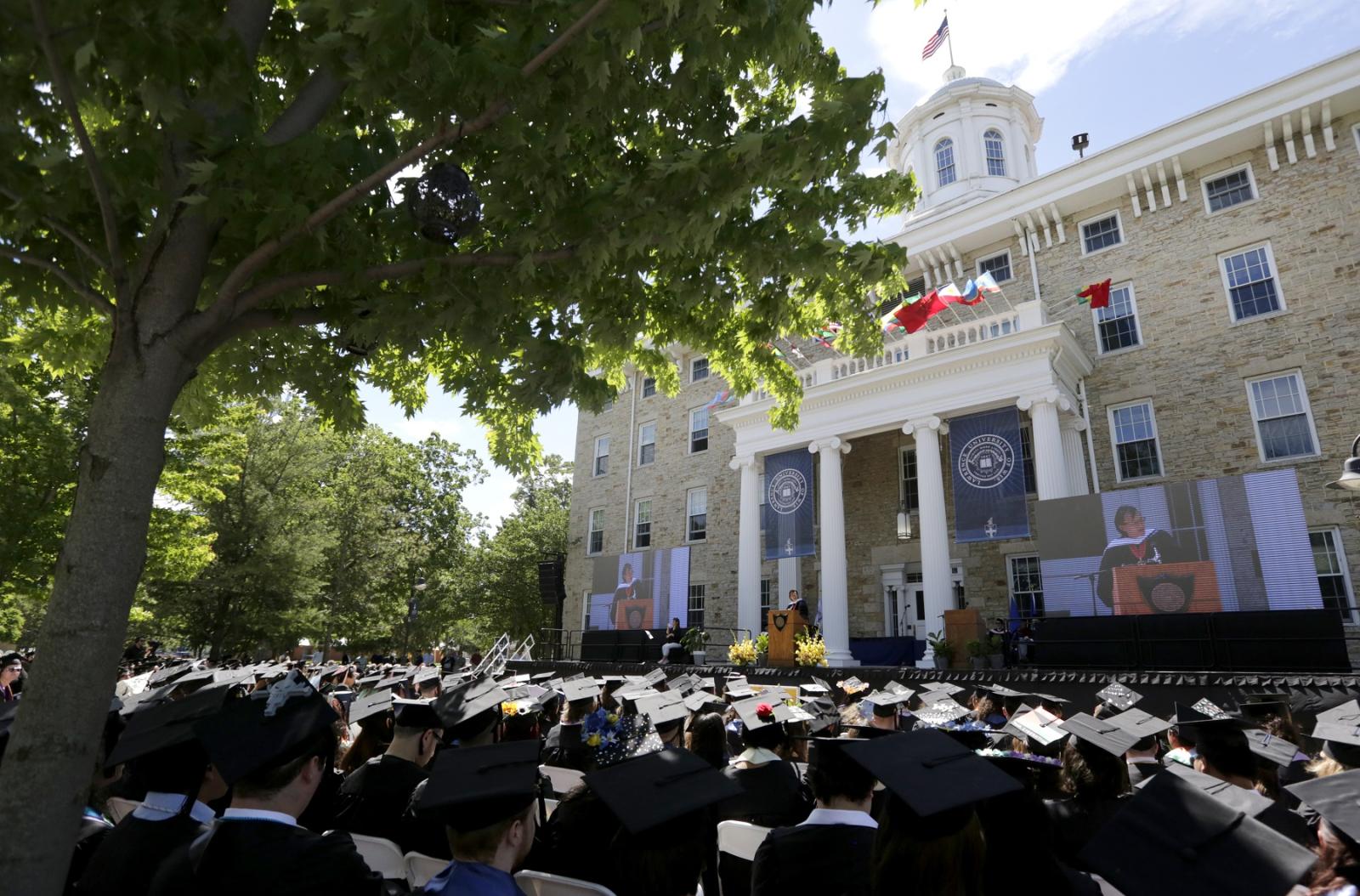 Main Hall is seen during Lawrence's 2024 Commencement.