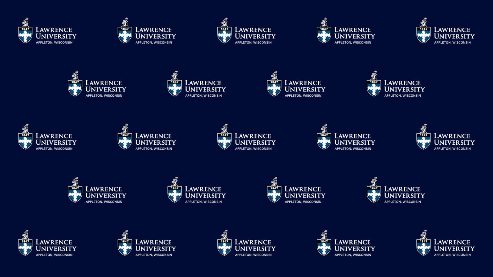 Lawrence Logo repeat pattern Zoom background