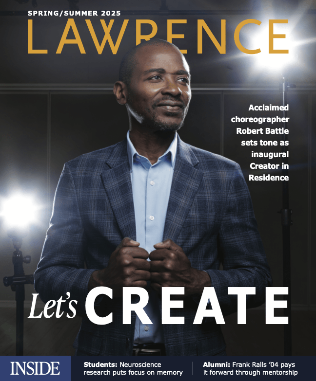 Magazine cover for Lawrence magazine.