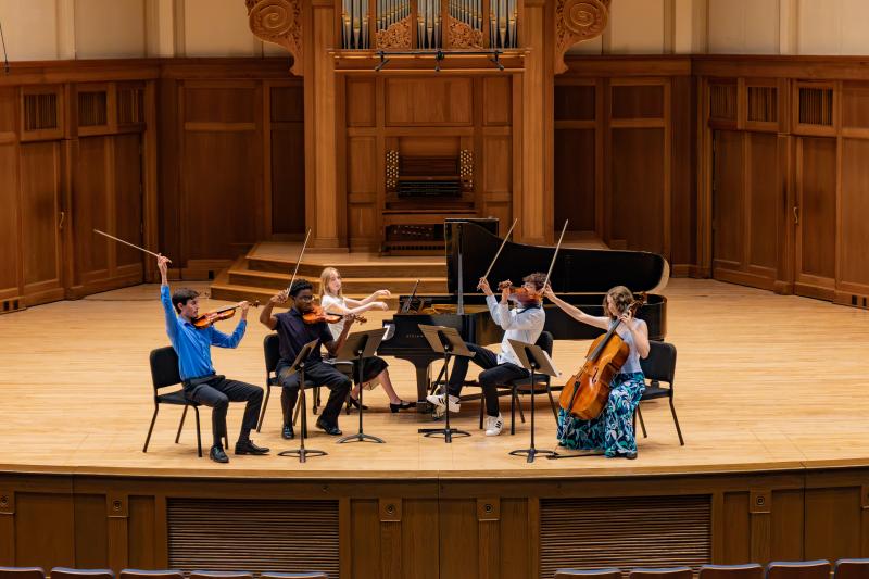 Student chamber musicians perform in the Chapel