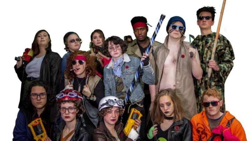 The 2020 Trivia Masters are dressed for the theme of Apocalypse.