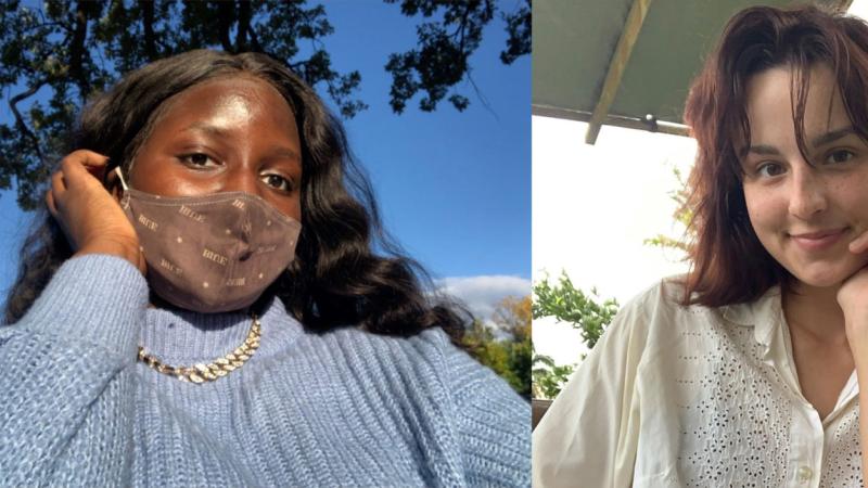 Awa Badiane ’21 (left) and Isabella Mariani ’21