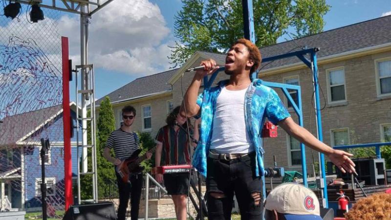 Daniel Green '21 performing at LUaroo 2019