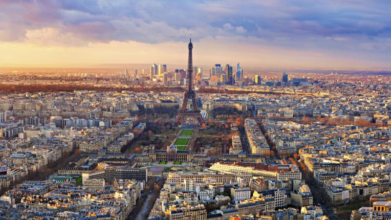 Aerial photo of Paris.