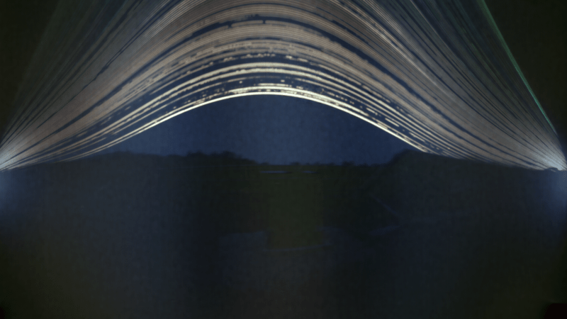 Solar can image taken over Bjorklunden solar array