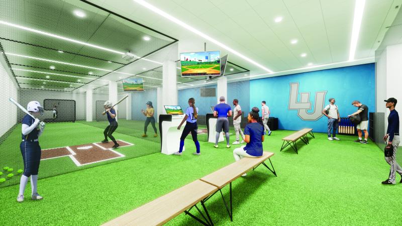 rendering of future batting cages in a facility