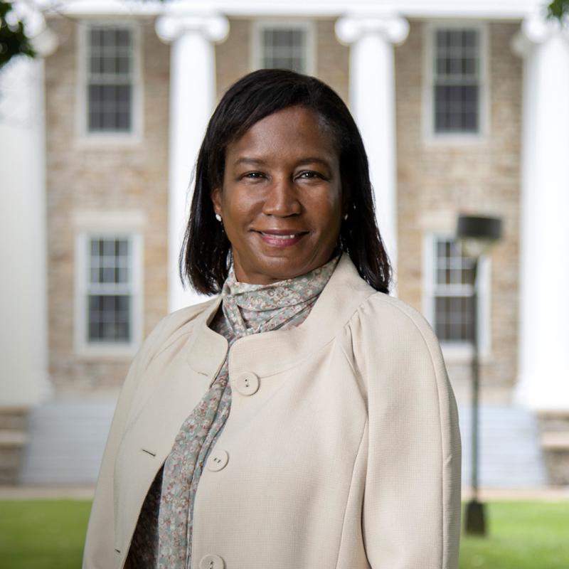 President Laurie Carter on Main Hall Green