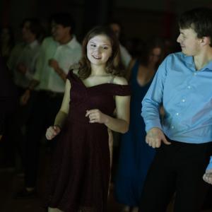 Students dance at the Homecoming dance.